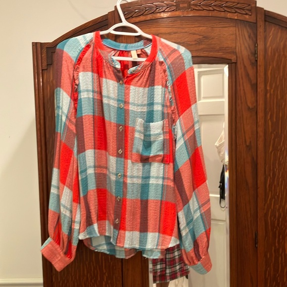 Anthropologie Pilcro size L plaid shirt size L excellent condition - Picture 1 of 3